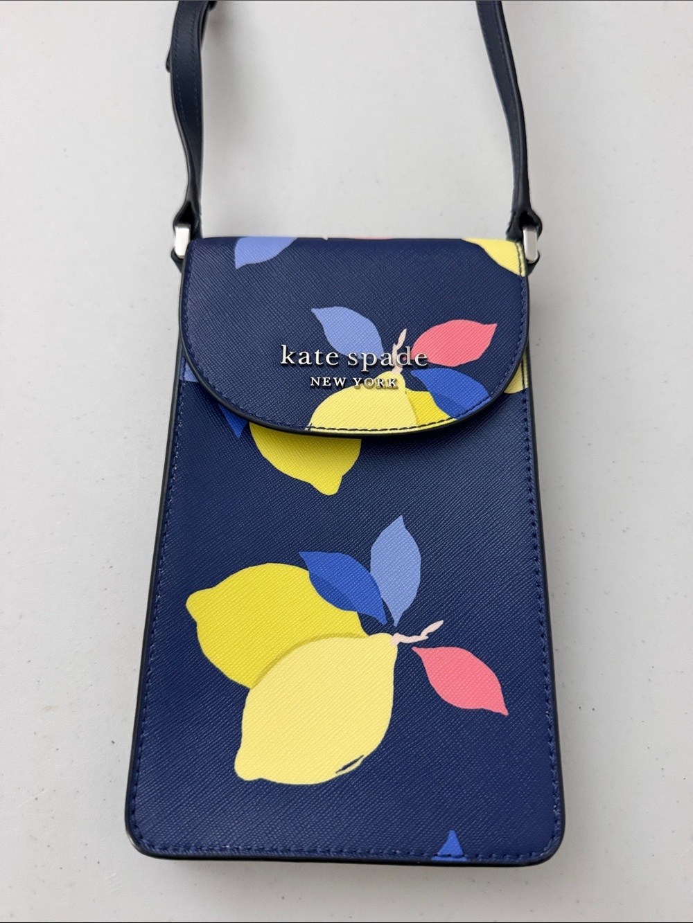 Kate Spade Cameron Lemon Zest North South Flap Phone Crossbody - Picture 1 of 13